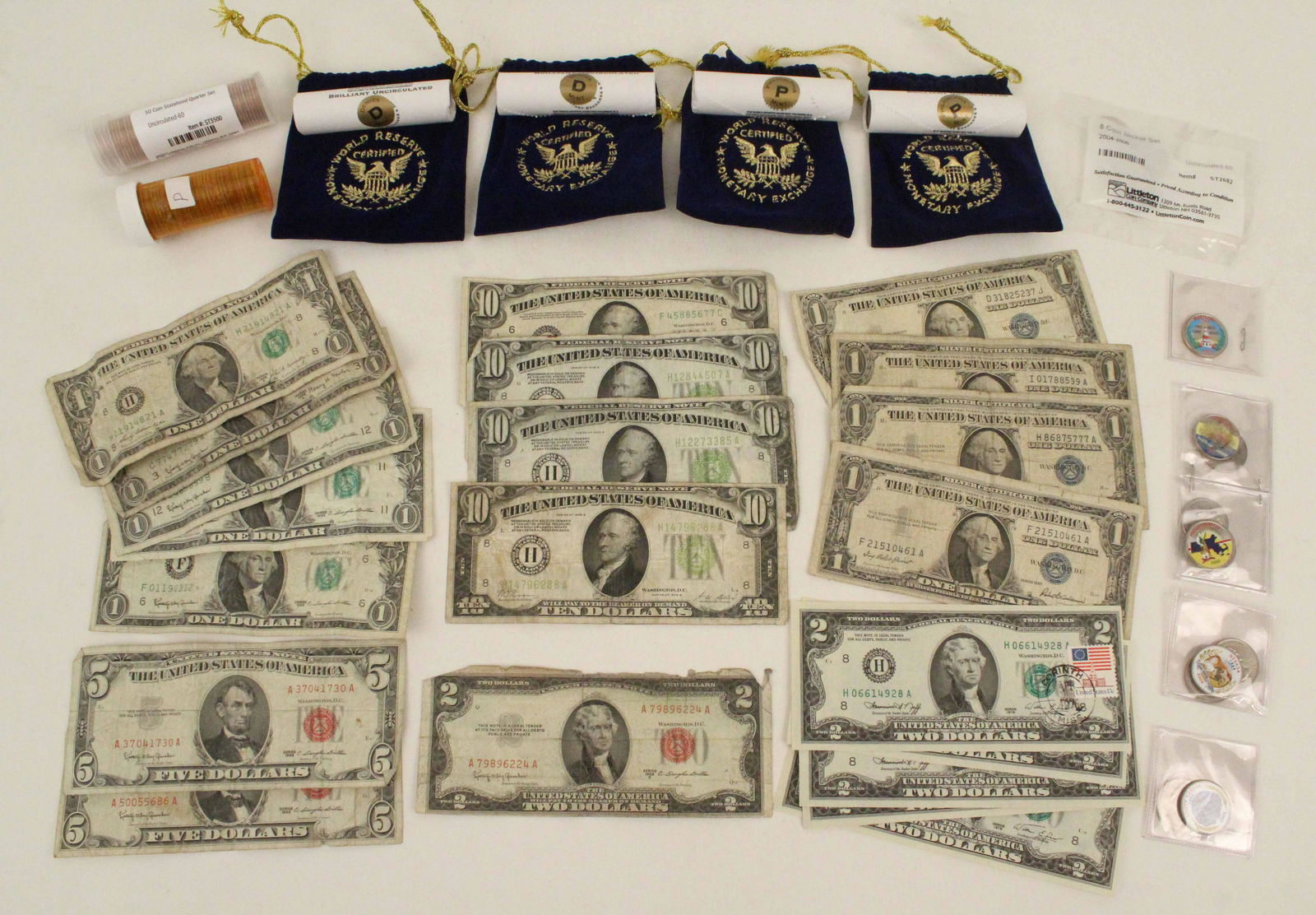 $73 US Currency, State Quarters (1 of 7)