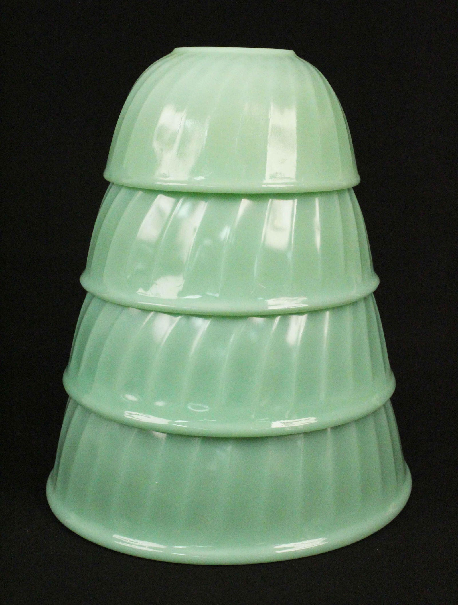 Four Pcs Set of Fire King Jadeite Mixing Bowls (1 of 3)