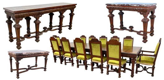 Munago Co. Italian Renaissance Dinning Suite