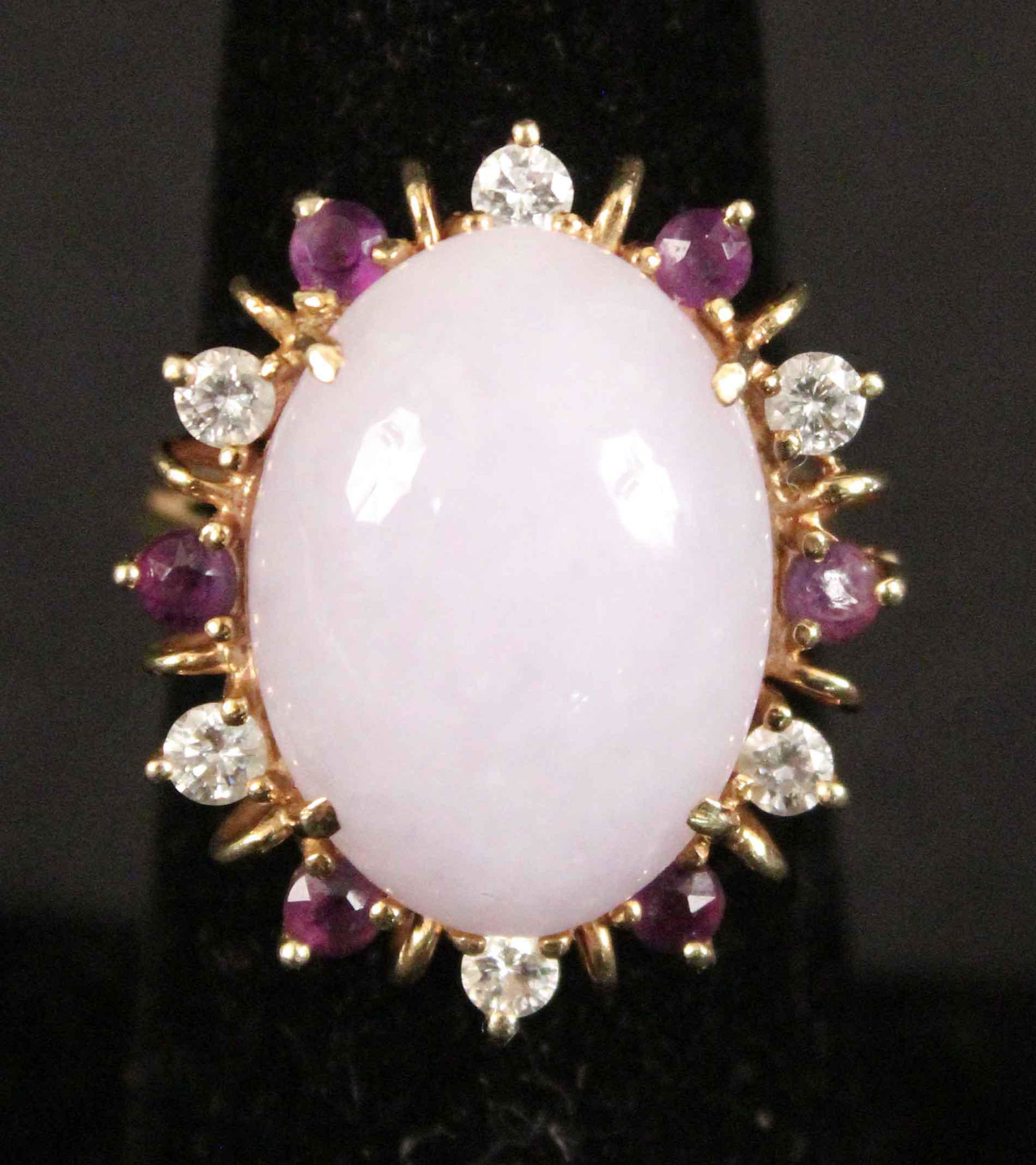 Chalcedony Diamond & Amethyst 14K Cocktail Ring (1 of 5)