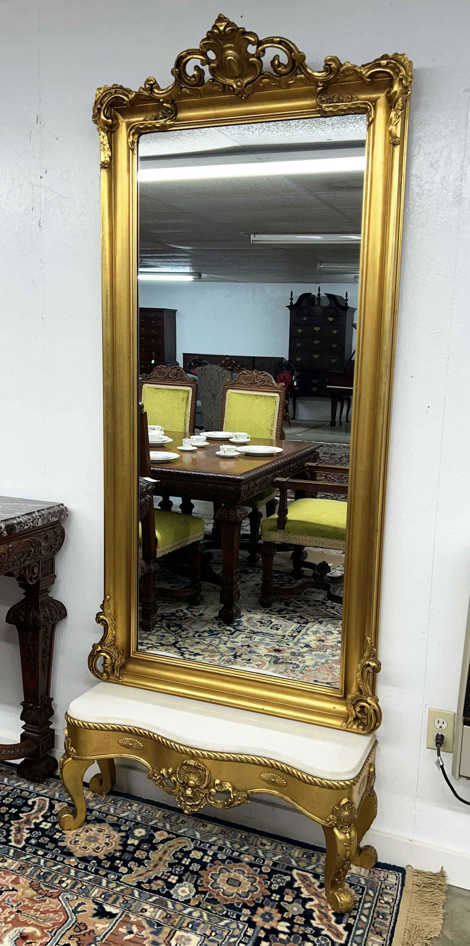20th Century Pier Table with Marble Top (1 of 3)