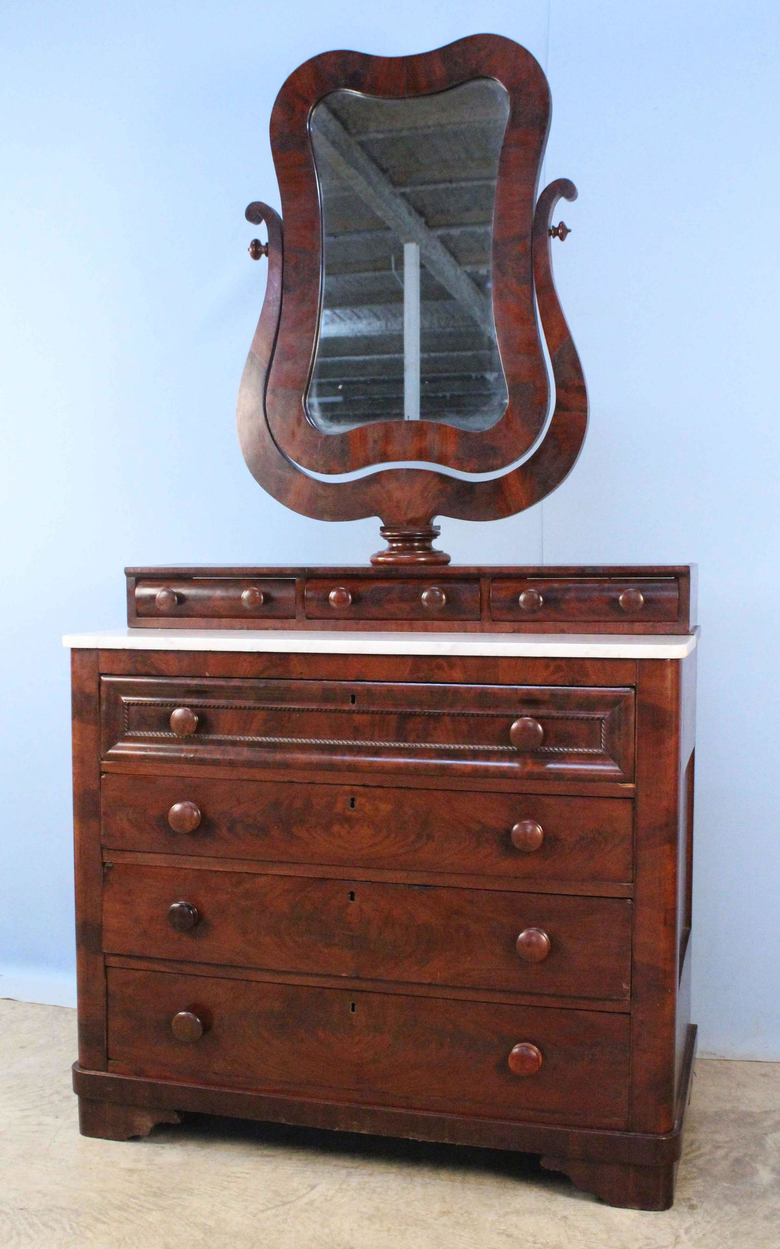 Empire Mahogany Dressing Bureau Circa 1830 (1 of 4)