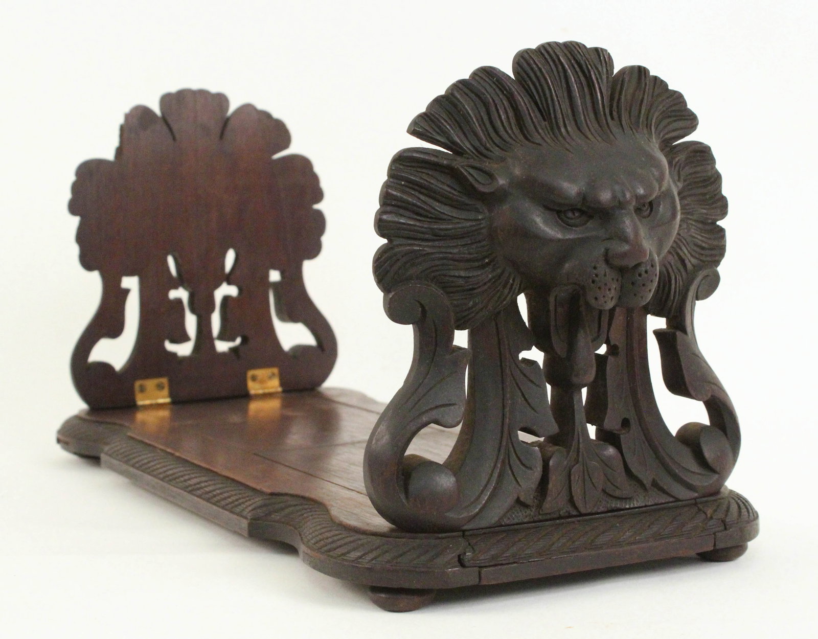 Antique Black Forest Carved Lion Bookends (1 of 6)
