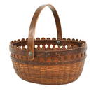 Rare Nantucket Lollipop Basket, 19th C.