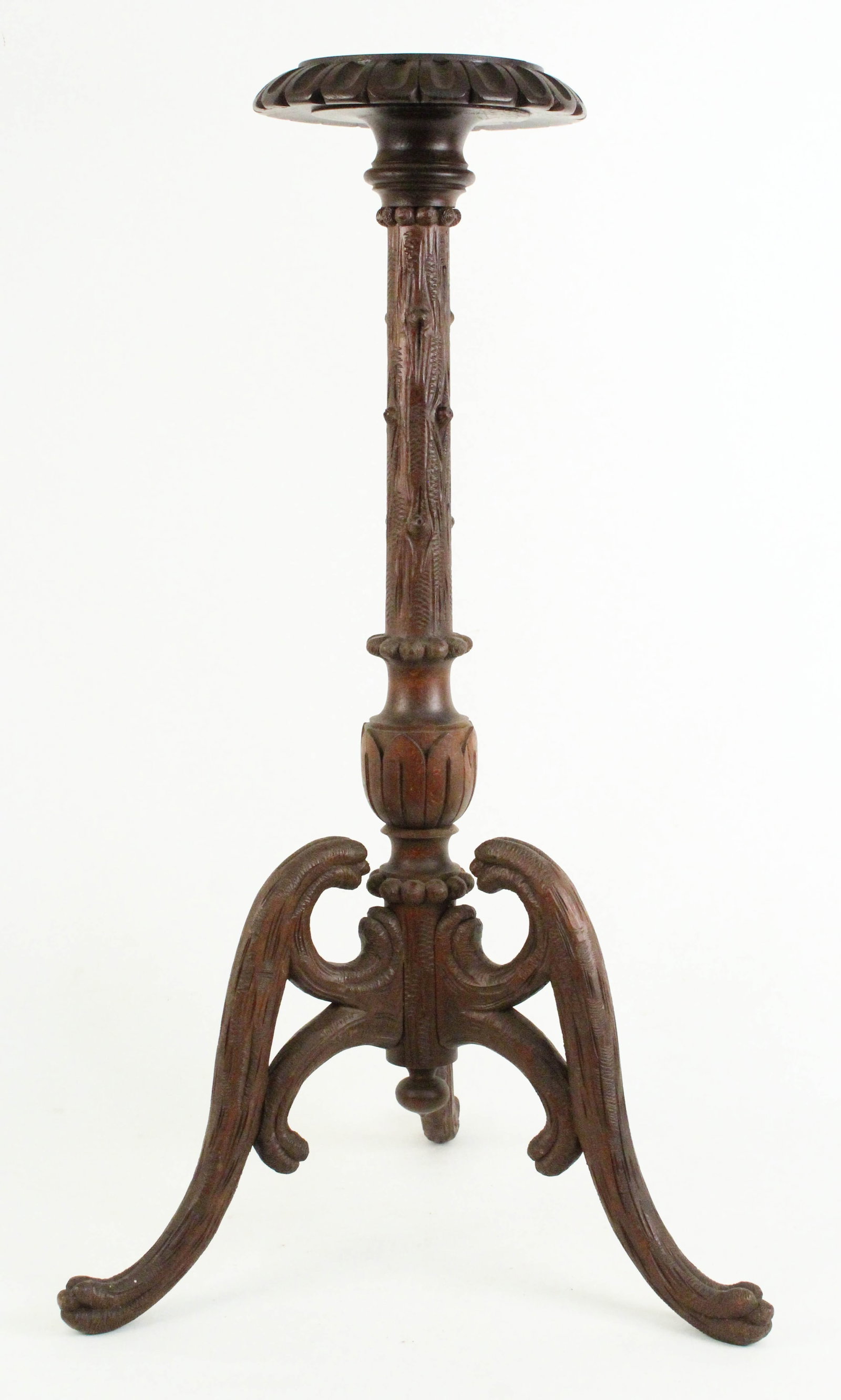 Scarce 19th C. Black Forest Carved Pedestal (1 of 5)