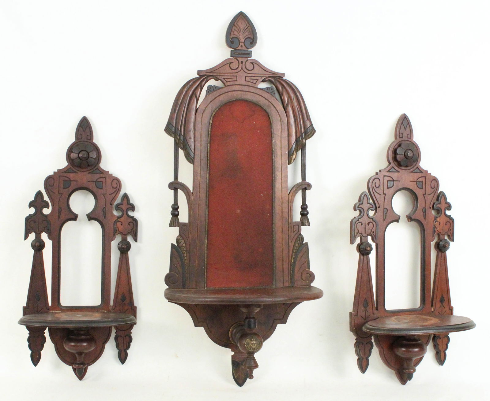 Thee Victorian Walnut Shelves (1 of 5)