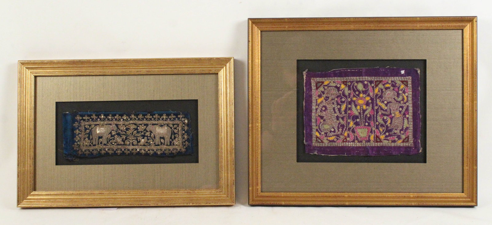 (2) Middle Eastern Silver Gilt Embroideries (1 of 4)