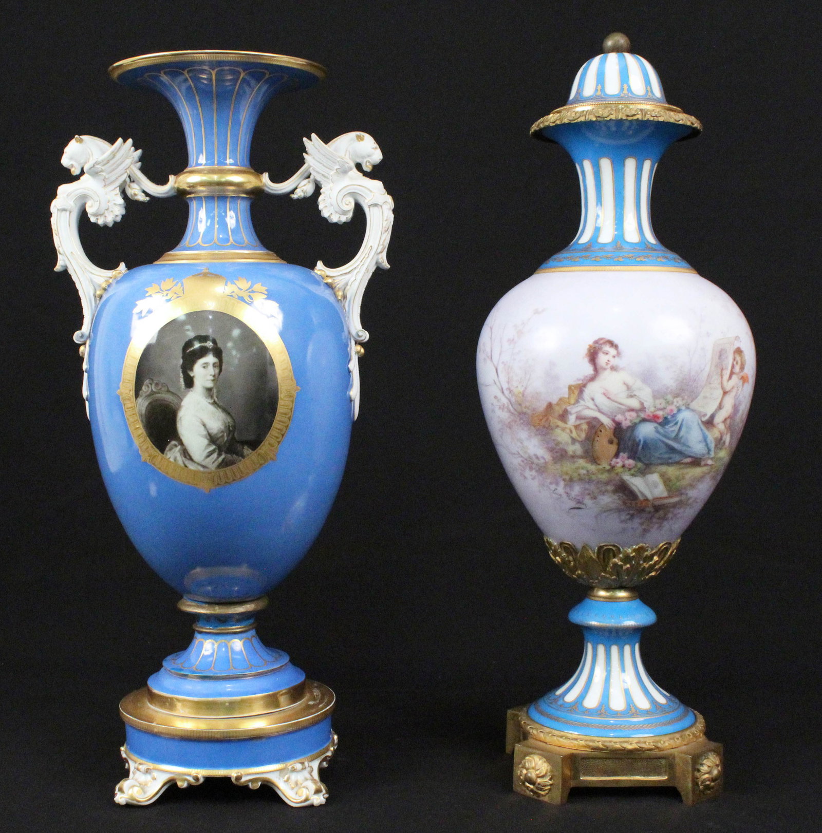 (2) 19th Century Blue & White Vases (1 of 12)