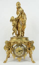 D. Mercier 19th C. Neoclassical Mantle Clock