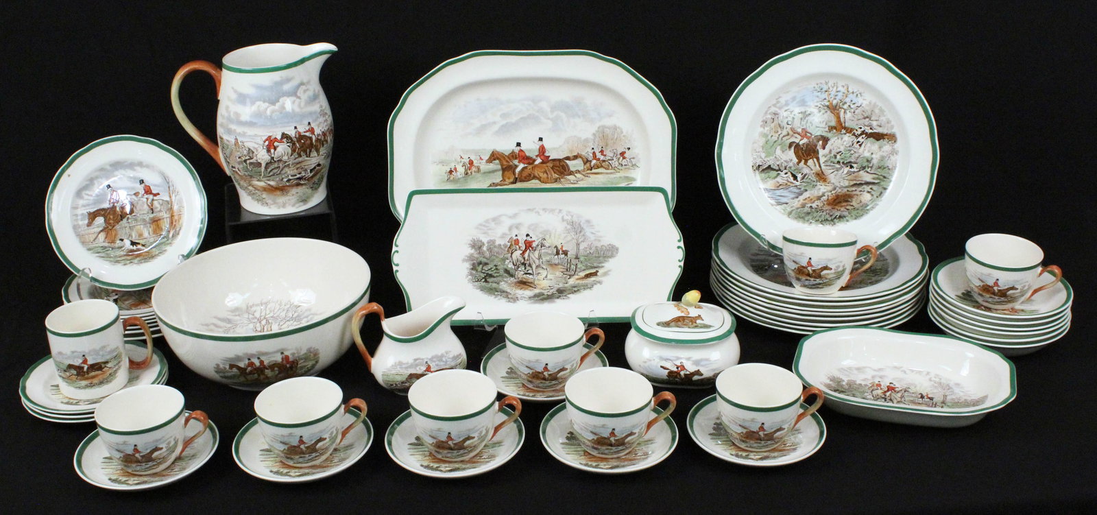 (47) Spode Herring Hunt the Hunt China Set (1 of 13)