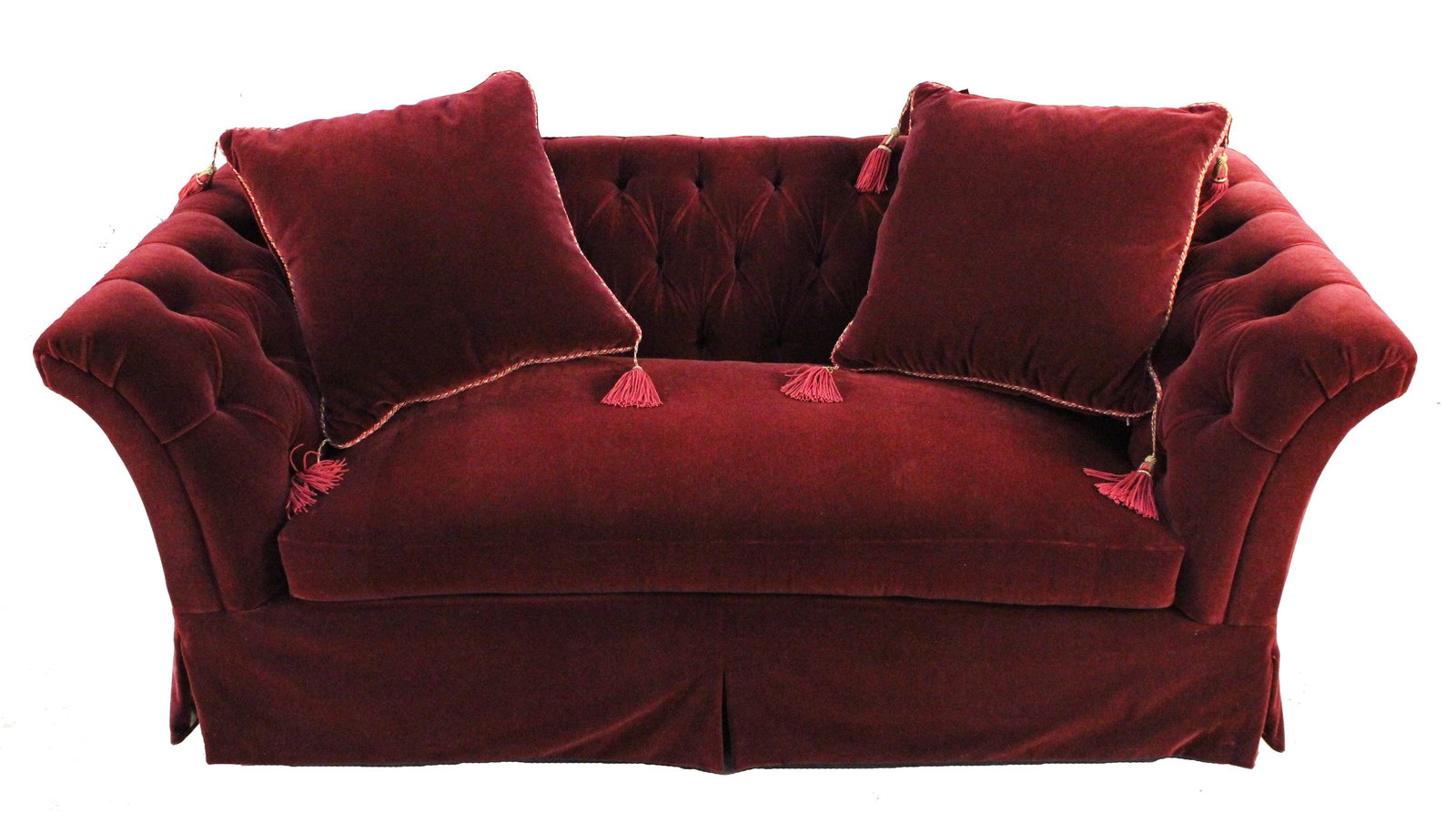 Hickory Chair Marquette Tufted Maroon Sofa (1 of 6)