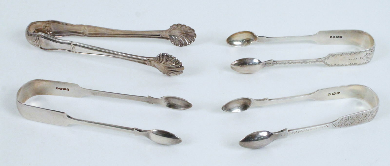 (4) Pairs of Sterling Silver Tongs (1 of 7)