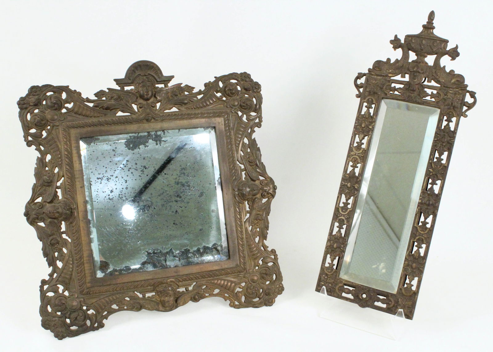 (2) Victorian Cast Iron Mirrors (1 of 8)