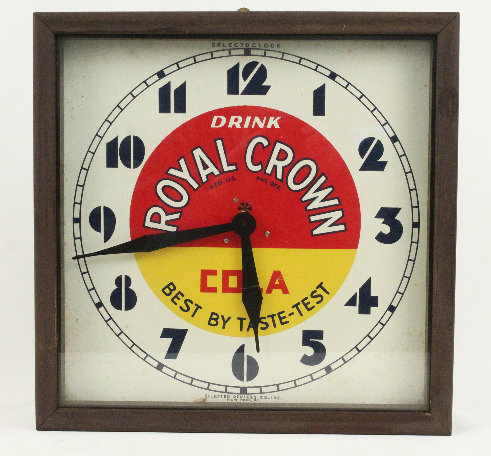 C. 1940 Royal Crown "Best By Taste-Test" Clock (1 of 5)