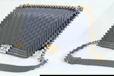 Chanel 20C Boy Chevron Caviar Quilted Large Bag