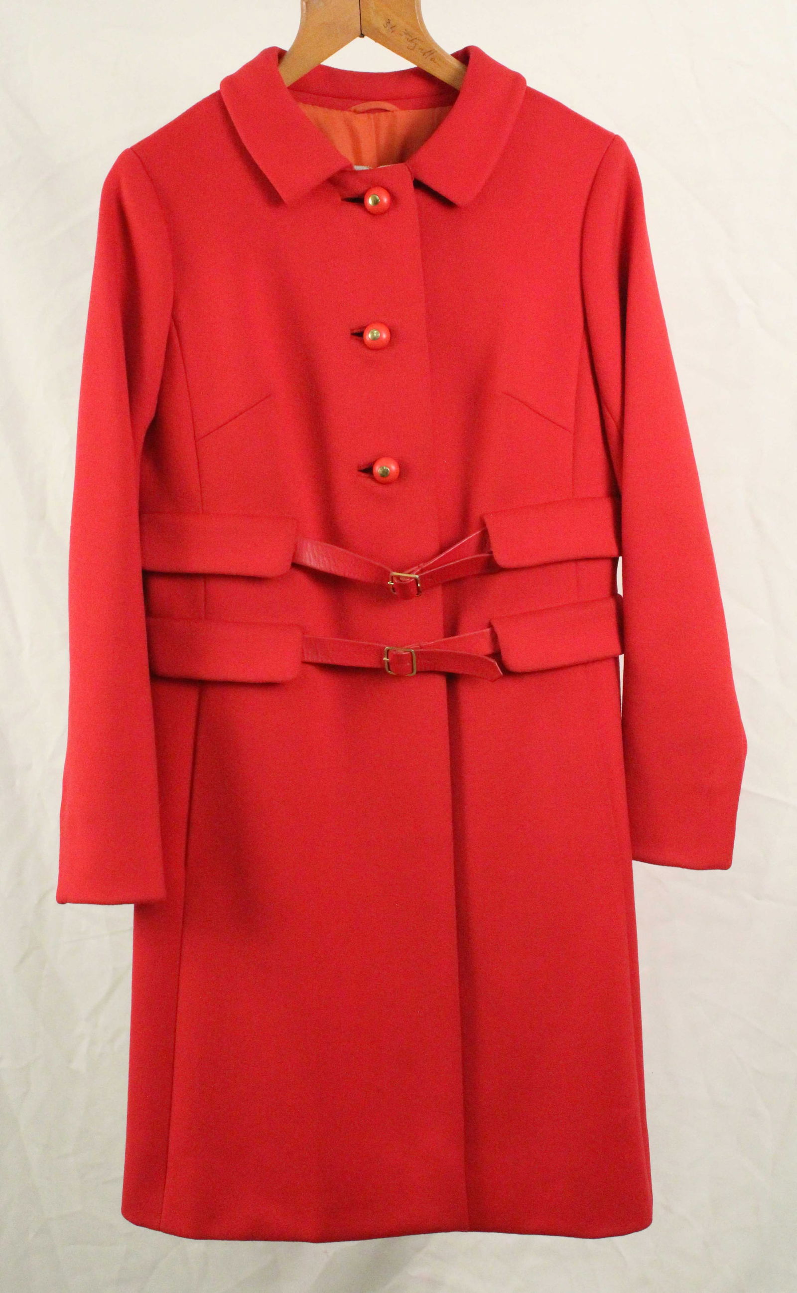 Mikla-Tel 8220 Cranberry Red Heavy Melton Coat (1 of 5)