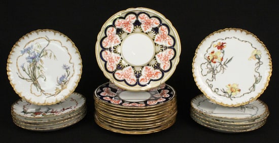 Wileman Foley Japan Imari & Limoges Plates