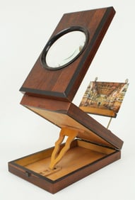 19th Century Rosewood Graphoscope with Photo