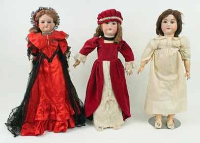 (2) A & M and George Borgfeldt Bisque Dolls