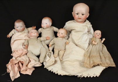 Group of Bye-Lo & Other Bisque Baby Dolls
