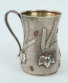 Tiffany & Co Sterling and Mixed Metal Mug C.1878