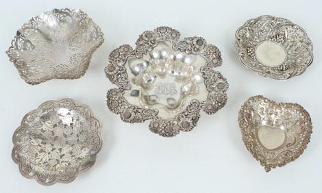 (5) Sterling Silver Bowls 23.7 Troy Oz