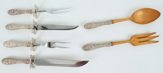 Stieff Rose Sterling Carving & Serving Sets
