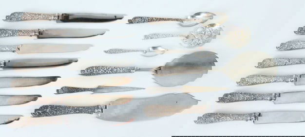 Mixed Group S. Kirk & Son Repousse Style Flatware