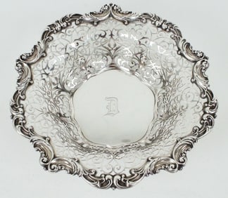 Whiting Sterling Silver Reticulated Basket