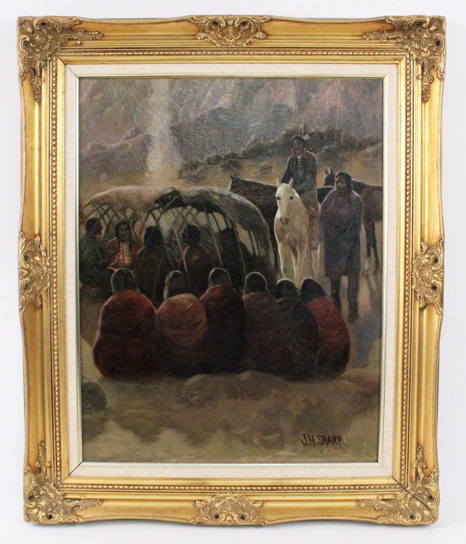 Joseph Henry Sharp (1859-1953) Indian Smoke Lodge (1 of 8)