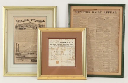 Memphis, TN Newspaper & Ephemera, 1848-65