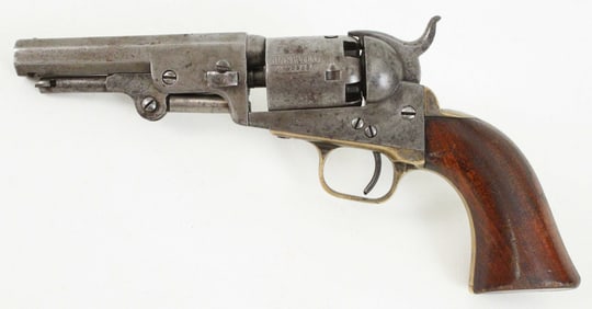 Colt Patent 1849 Pocket Pistol w/ Stagecoach Scene