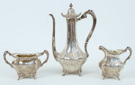 (3) Pcs. Gorham Silver Co. Sterling Coffee Set