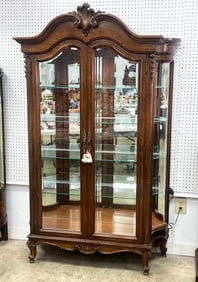 Fine French Mahogany China Cabinet
