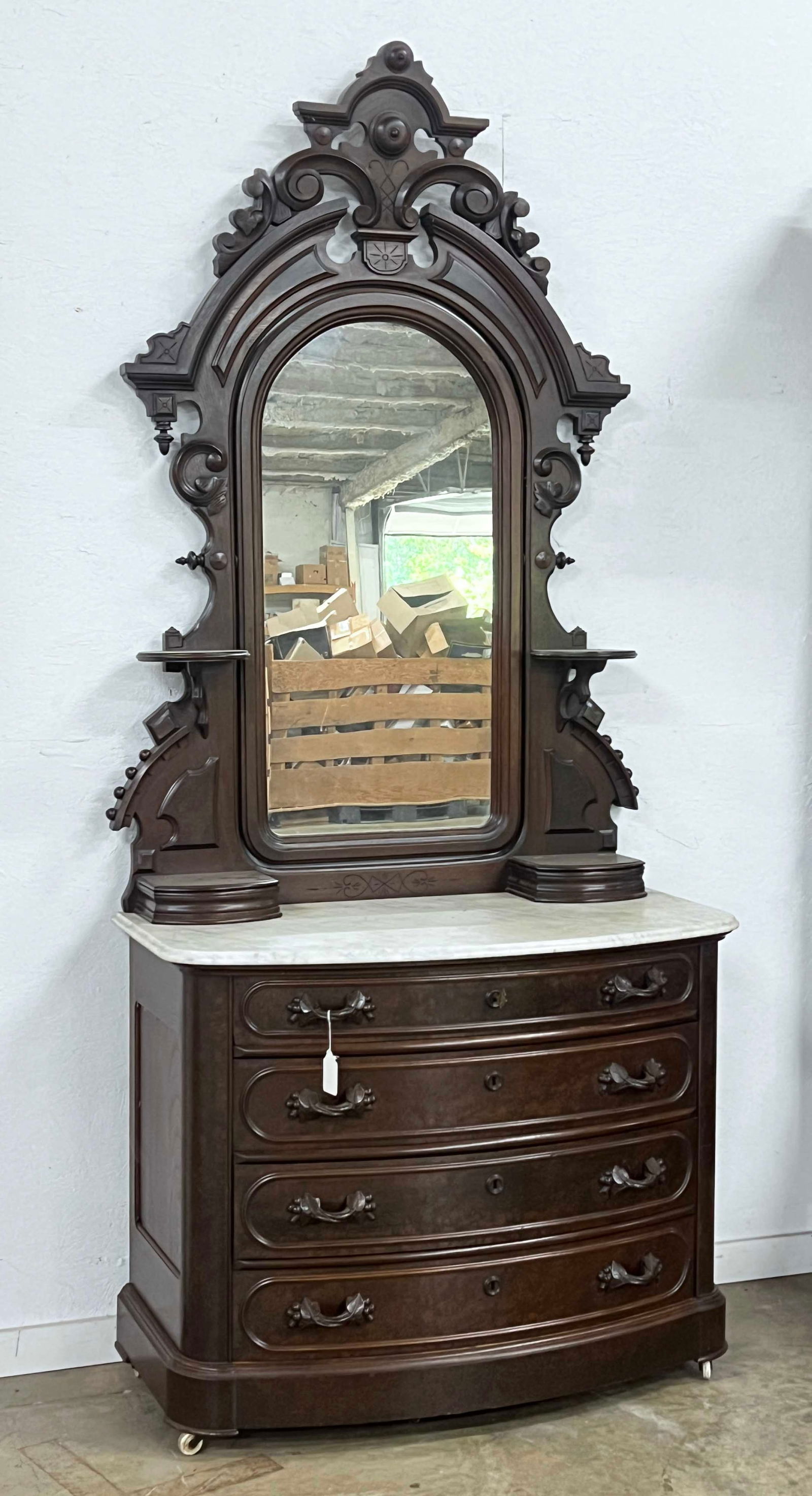 Victorian Walnut Marble Top Dresser, Circa 1860 (1 of 6)