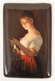 KPM Hand Painted Porcelain Plaque "Gute Nacht"