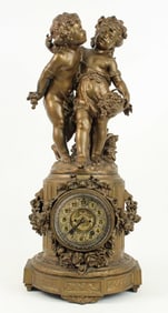 Ansonia Mantle Clock w/ Putti Figures