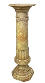 Light Green Marble Pedestal Circa 1890