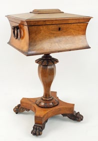 George III Mahogany Teapoy, First Half 19th C.