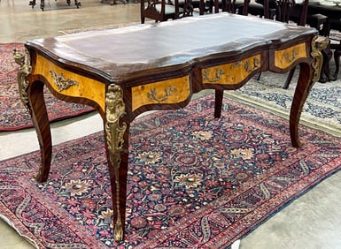 Louis XV Style Writing Desk w/ Bronze Figural Leg