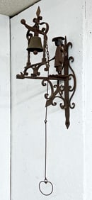 Samuel Yellin Style Wrought Iron Door Bell C. 1900