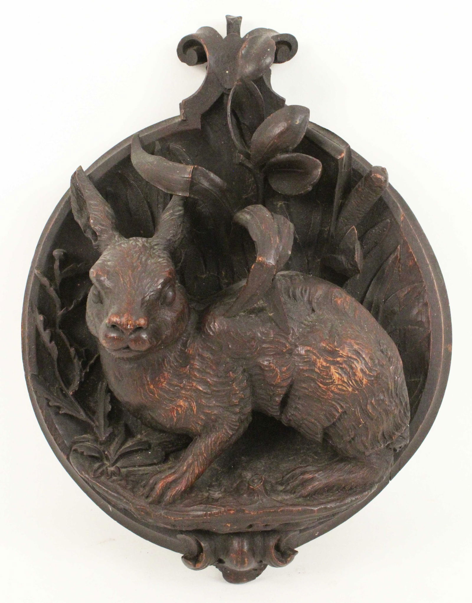 Black Forest Rabbit Wall Plaque Circa 1880 (1 of 5)