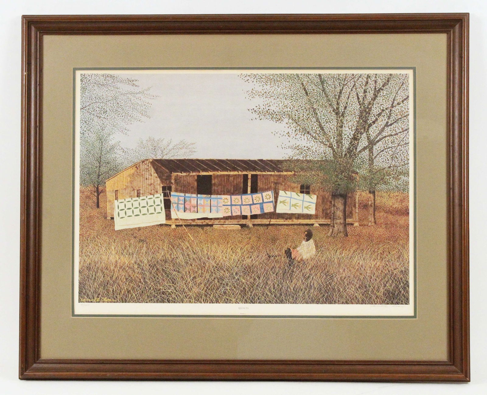 Carroll Cloar (1913-1993) "Quilts" Lithograph (1 of 7)