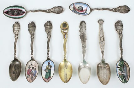 (9) Memphis TN Sterling Souvenir Teaspoons