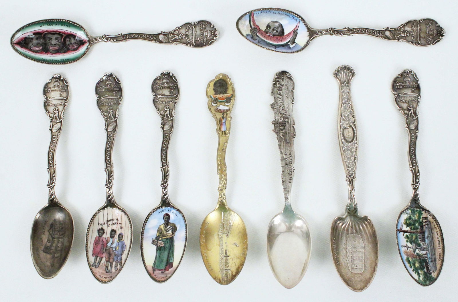 (9) Memphis TN Sterling Souvenir Teaspoons (1 of 5)