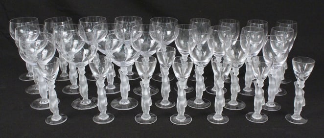 (31) Bayle Bacchante Frosted Nude Stem Crystal