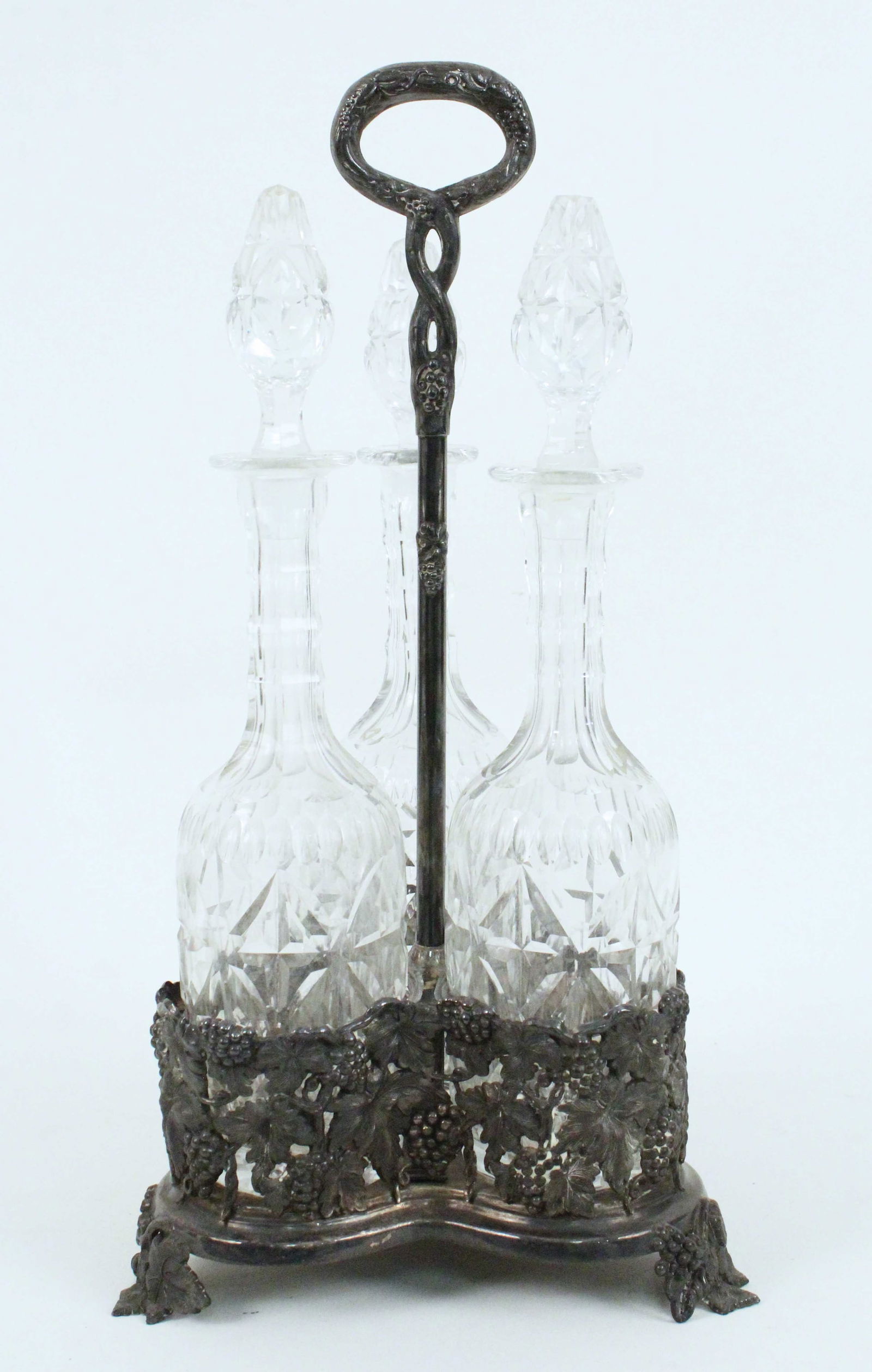 Silverplated Crystal Tantalus Set (1 of 4)