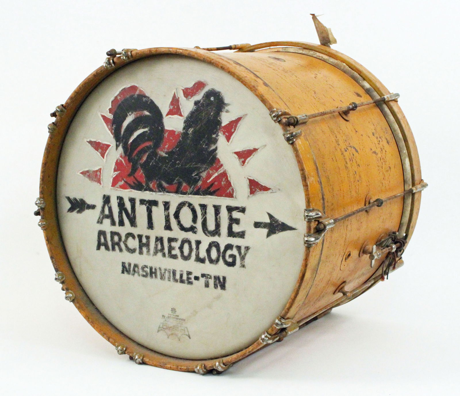 Drum w/ Antique Archaeology Nashville, TN Decor