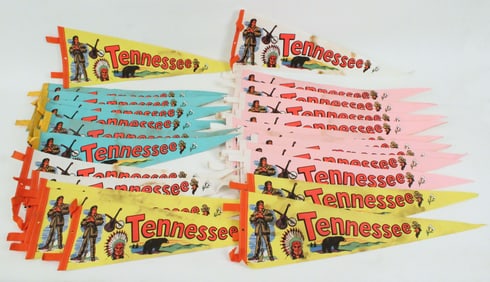 (24) Tennessee Felt Pennants, Circa 1970