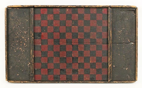Primitive Hand Painted Checker Board